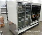 Lot: 13-7-3741: 8' Long Case - MFG Unknown, unit was used as a display and has demo TV inside. Working condition unknown.