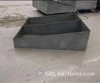 Lot: 14-3-6866: (8)  dual tray Galvanized slanted storage 