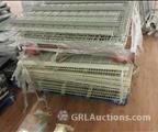 Lot: 14-3-6930: (12) Teardrop and slotted Cross beams (18) Wire Decking Mixed lot 