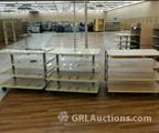Lot: 14-2-7633: (3) 4 Tier Garment Display  Table(s) 