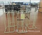 Lot: 13-2-207: (5) Gondola Garment Rack(s) 20" X 20" Square Base 