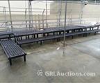 Lot: 13-2-282: (20) Resin Tables 24" X 96"  (1) Resin Tables 24" X 48"  (3) Resin Tables Half Round  (70) 12" Resin table  leg 