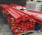 Lot: 15-3-5907: (120) Ridge-U-Rak Cross Beams 90”  (100) Ridge-U-Rak Cross Beams 120”  (12) Tear Drop Cross Beams 120”  (20) Ridge-U-Rak Uprights 40” X 60”  (20) Ridge-U-Rak Cross Beams 48" (187) Wire Decking 40 1/2" X 44 1/2" (38) Wire Decking 36 1/2" x 50" (5) Wire De
