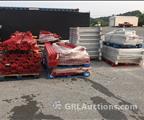 Lot: 15-3-5907: (120) Ridge-U-Rak Cross Beams 90”  (100) Ridge-U-Rak Cross Beams 120”  (12) Tear Drop Cross Beams 120”  (20) Ridge-U-Rak Uprights 40” X 60”  (20) Ridge-U-Rak Cross Beams 48" (187) Wire Decking 40 1/2" X 44 1/2" (38) Wire Decking 36 1/2" x 50" (5) Wire De