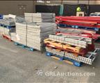Lot: 15-3-5907: (120) Ridge-U-Rak Cross Beams 90”  (100) Ridge-U-Rak Cross Beams 120”  (12) Tear Drop Cross Beams 120”  (20) Ridge-U-Rak Uprights 40” X 60”  (20) Ridge-U-Rak Cross Beams 48" (187) Wire Decking 40 1/2" X 44 1/2" (38) Wire Decking 36 1/2" x 50" (5) Wire De