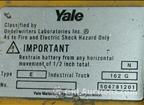 Lot: 15-3-6415: (1) Yale MSW030SCN12TE077 Walkie Stacker 