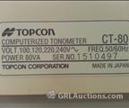Lot: 15-7-9610: (1) Topcon CT-80 
