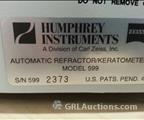 Lot: 15-7-9674: (1) Zeiss Humphrey 599 