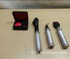 Lot: 15-7-9736: (1) Volk 20D & 78D (1) WelchAllyn Ophthalmoscope (1) WelchAllyn Retina Scope (1) WelchAllyn Transiluminator 