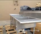 Lot: 15-3-9903: (1) Giles EOF,10,10,24,24,COMP,ADD Deep Fryer (2) Stainless Steel Sink Triple Bowl 